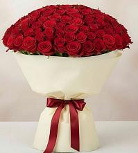 Букет 101 Красная роза Милано в Югорёнке