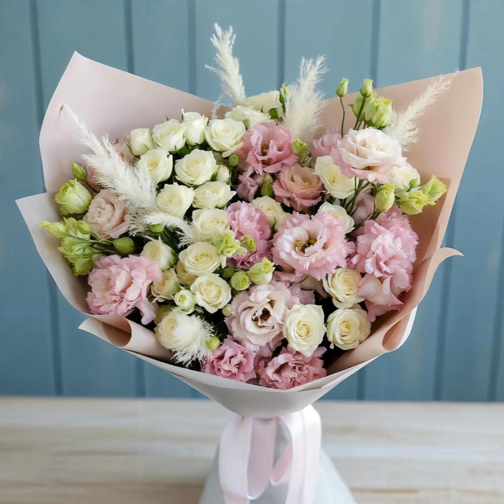 Букет цветов из: Альстромерии и Розы в Югорёнке