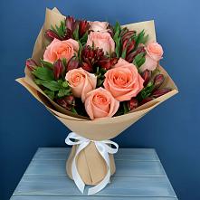 Букет цветов из:  Розы и Альстромерии #REPLACE_PRED# Югорёнке