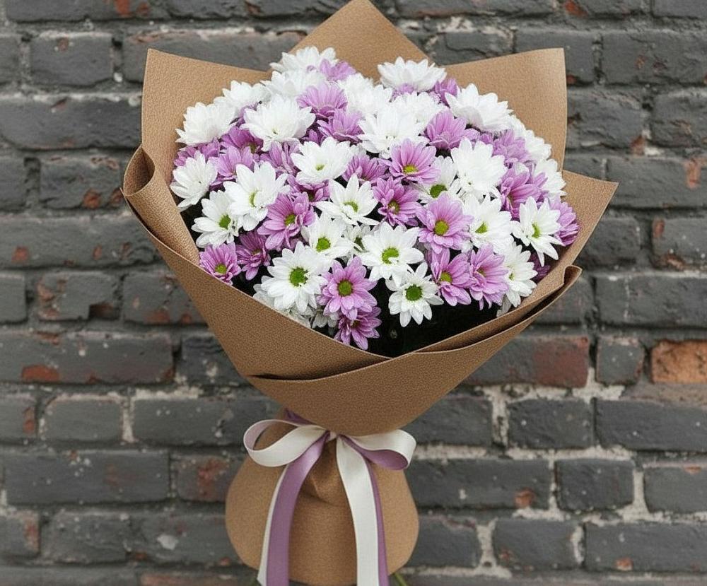 Букет цветов из: Хризантемы в Югорёнке