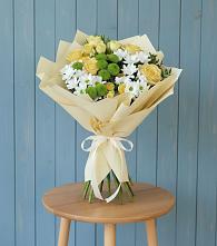 Букет цветов из:  Хризантемы и Розы в Югорёнке